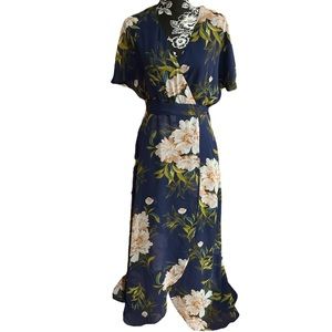 Luxology Blue Floral Dress